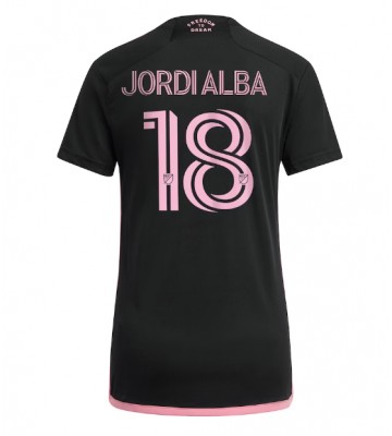 Inter Miami Jordi Alba #18 Replika Udebanetrøje Dame 2023-24 Kortærmet